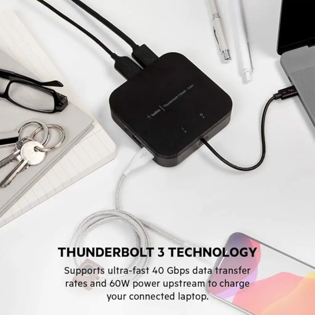 Belkin Thunderbolt 3 Dock Core with Dual 4K Display Support and 60W Power Delivery