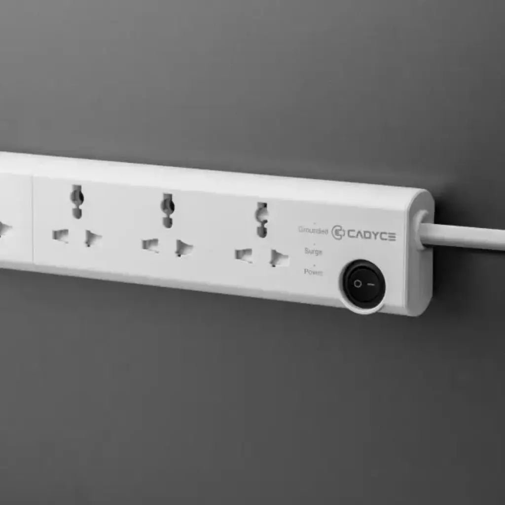 Cadyce CA-4SPS 4-Socket Universal Surge Protector with Child Safety Shutters and Overload Protection