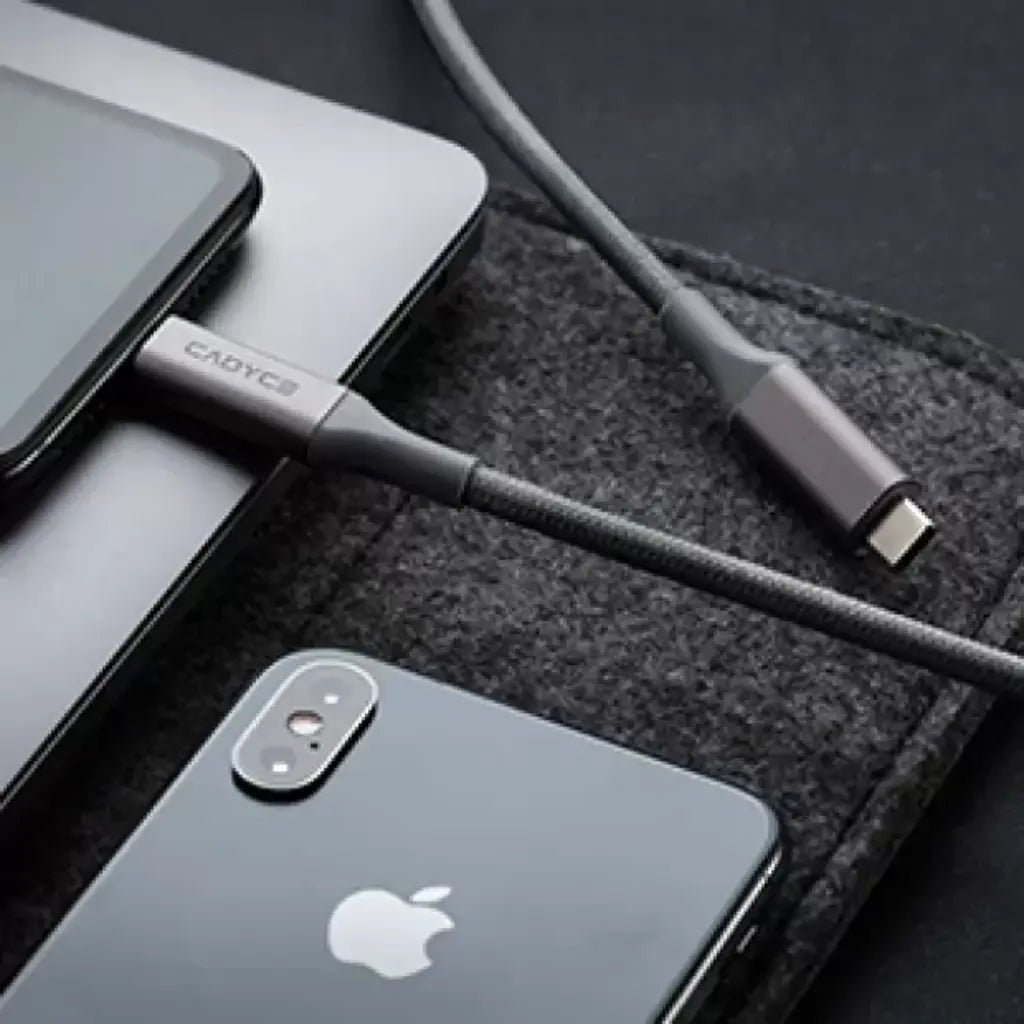 Cadyce CA-C2C 2-Meter USB-C to USB-C Fast Sync and Charge Cable - CADMiUM Space Gray