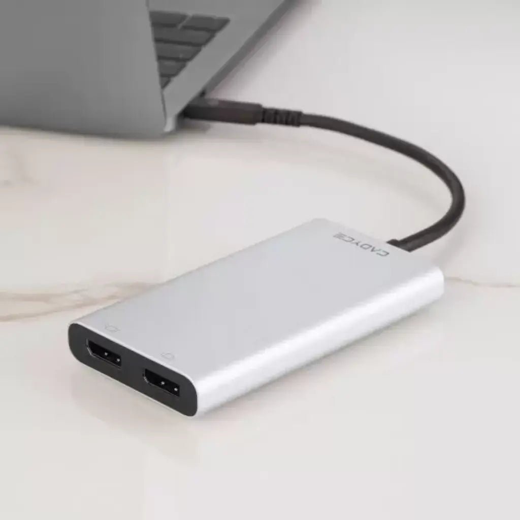 Cadyce CA-T3DP Thunderbolt 3 to Dual DisplayPort Adapter - Supports Dual 4K or Single 5K Resolution