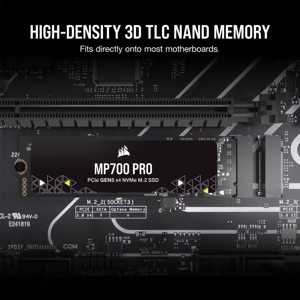 Corsair MP700 Pro 1TB PCIe Gen5 x4 NVMe 2.0 M.2 Internal Solid State Drive