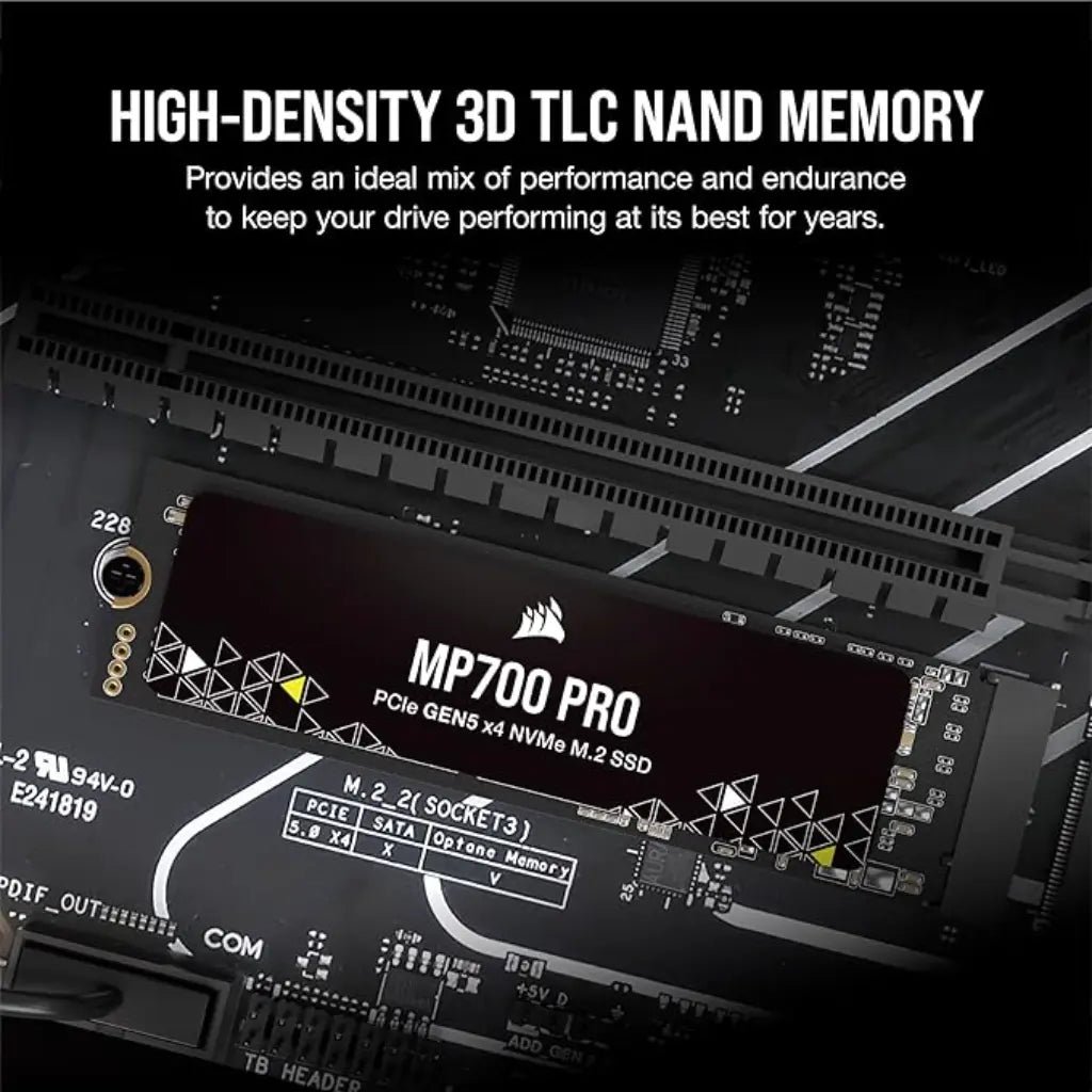 Corsair MP700 Pro 2TB PCIe Gen5 x4 NVMe 2.0 M.2 Internal Solid State Drive