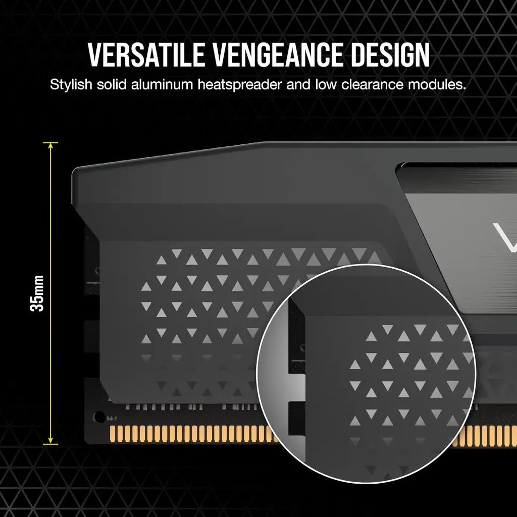 Corsair Vengeance 32GB (2x16GB) DDR5 6000MHz CL38 Desktop Memory Kit - Gray