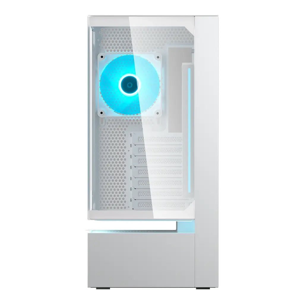 Cougar CFV235 White ATX Mid-Tower Gaming Case with Tempered Glass and Central Floating Ventilation