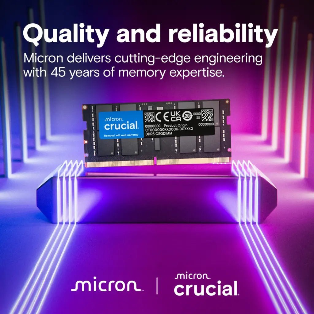 Crucial 24GB DDR5 6400MHz CL52 262-Pin SODIMM Laptop Memory Module