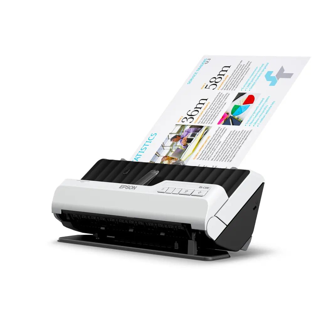 Epson WorkForce DS-C330 Ultra-Compact A4 Sheet-fed Document Scanner - High-Speed Professional Desktop Scanner
