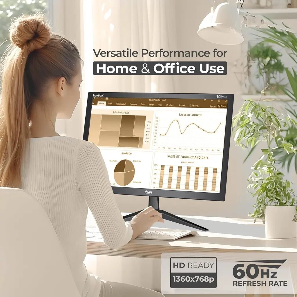 Foxin Crystal 19-Inch 60Hz 5ms Full HD Flat LED Monitor with Wall Mount Capability