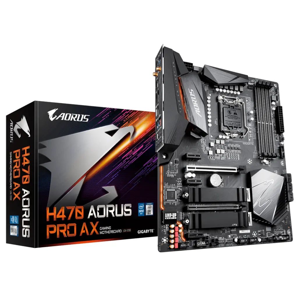 Gigabyte H470 AORUS PRO AX Intel LGA1200 ATX Motherboard with Wi-Fi 6 and DDR4 Support