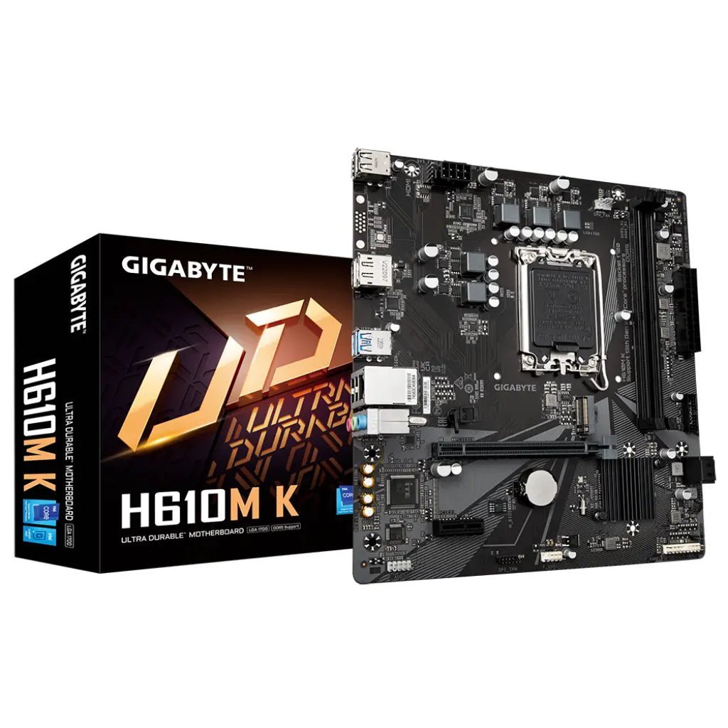 Gigabyte H610M K Intel H610 LGA1700 DDR4 Micro-ATX Motherboard for 12th/13th/14th Gen Intel Core Processors