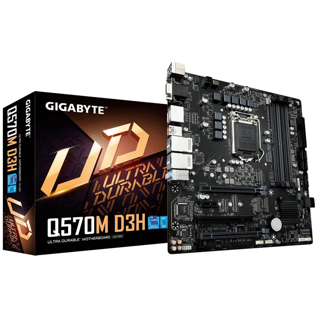 Gigabyte Q570M D3H Intel Q570 Chipset LGA1200 Socket DDR4 Micro-ATX Business Motherboard