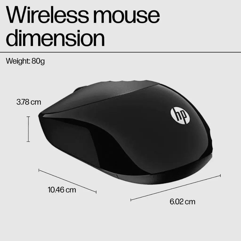 HP M090 2.4GHz Wireless Optical Mouse with Nano USB Receiver - Ergonomic Design