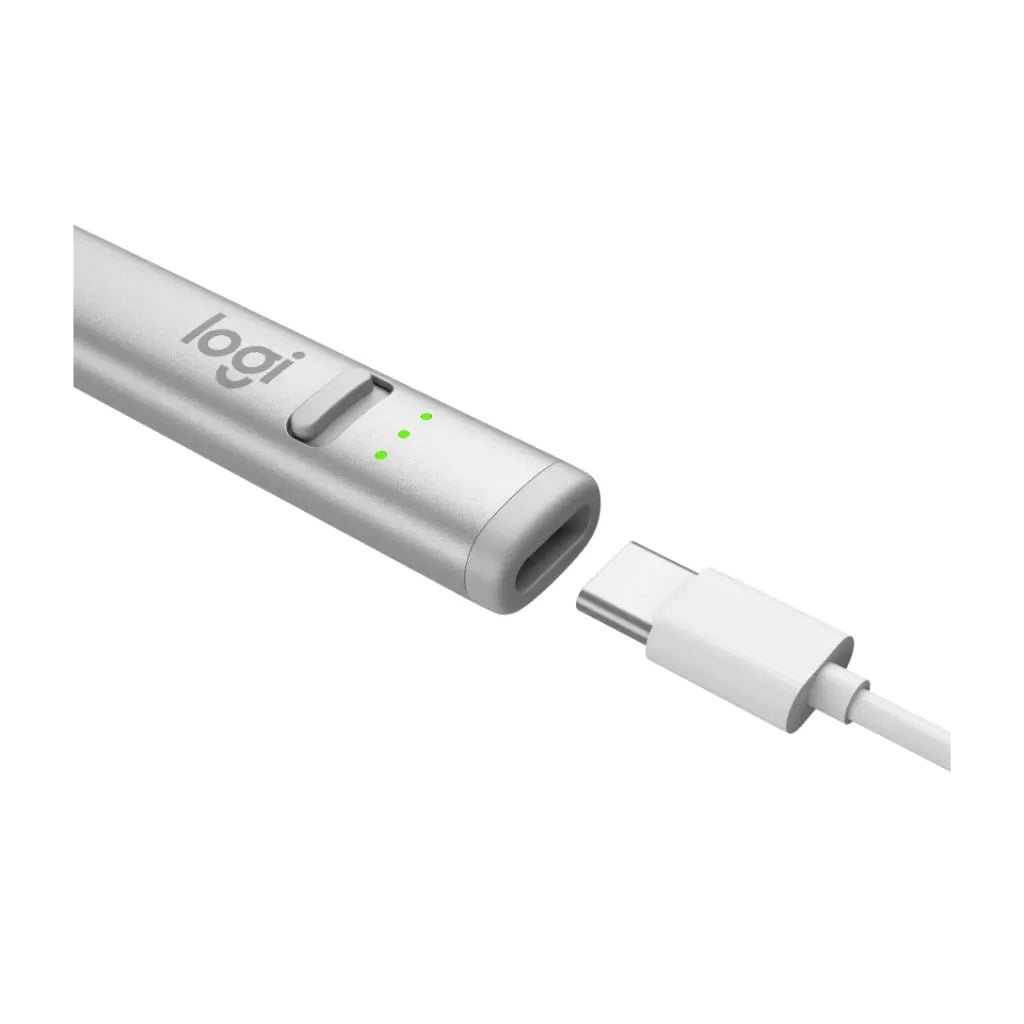 Logitech Crayon Digital Pencil with USB-C Charging for iPad - Silver (Apple Pencil Technology)