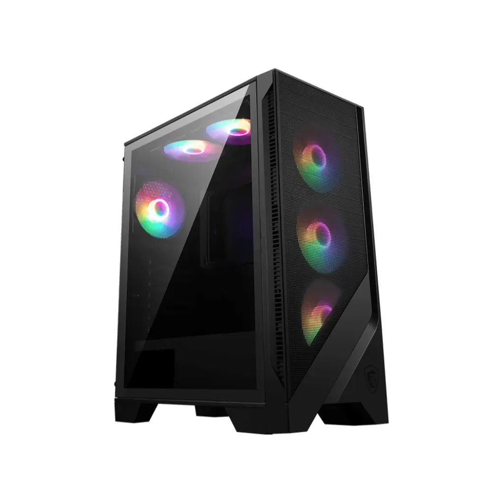 MSI MAG FORGE 120A Airflow Mid-Tower ATX PC Case with Tempered Glass Side Panel and Pre-installed Fans