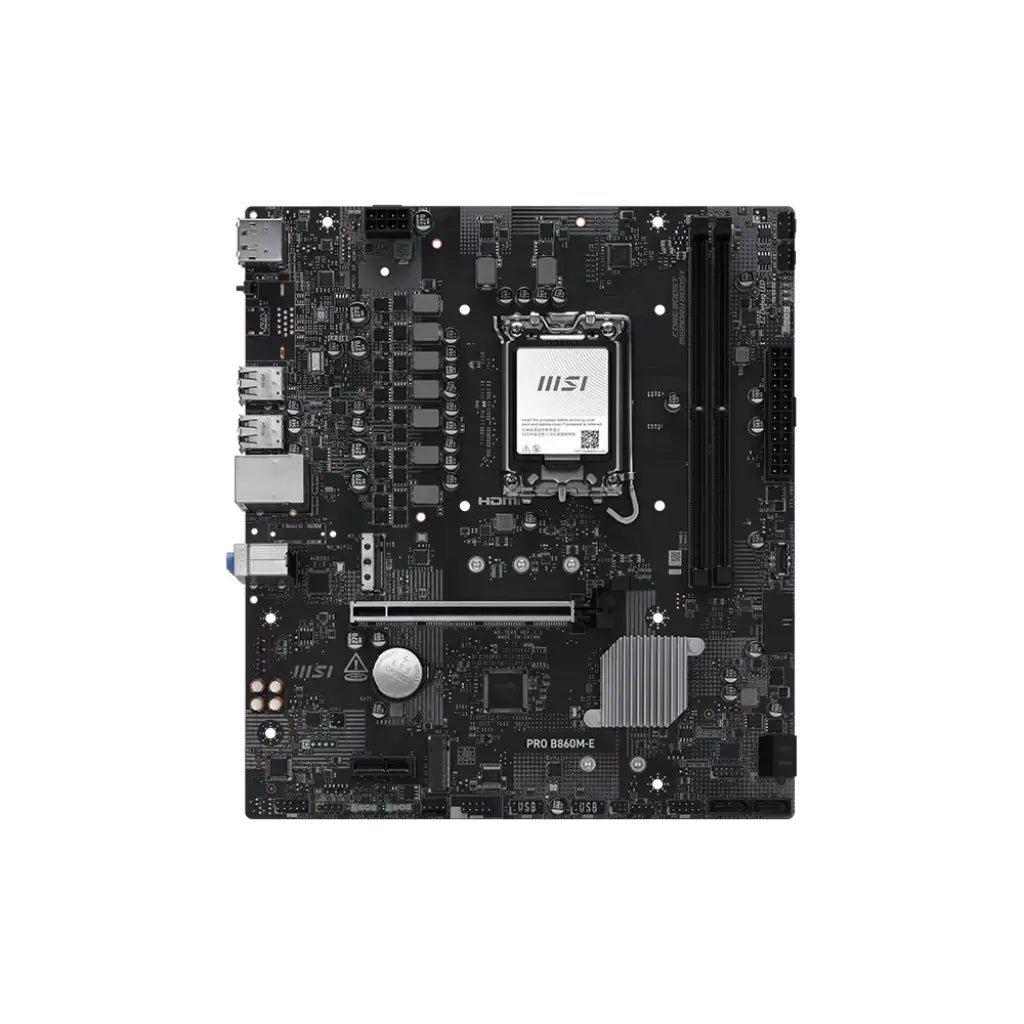 MSI PRO B860M-E Intel B860 Chipset LGA1851 Socket DDR5 Micro-ATX Motherboard