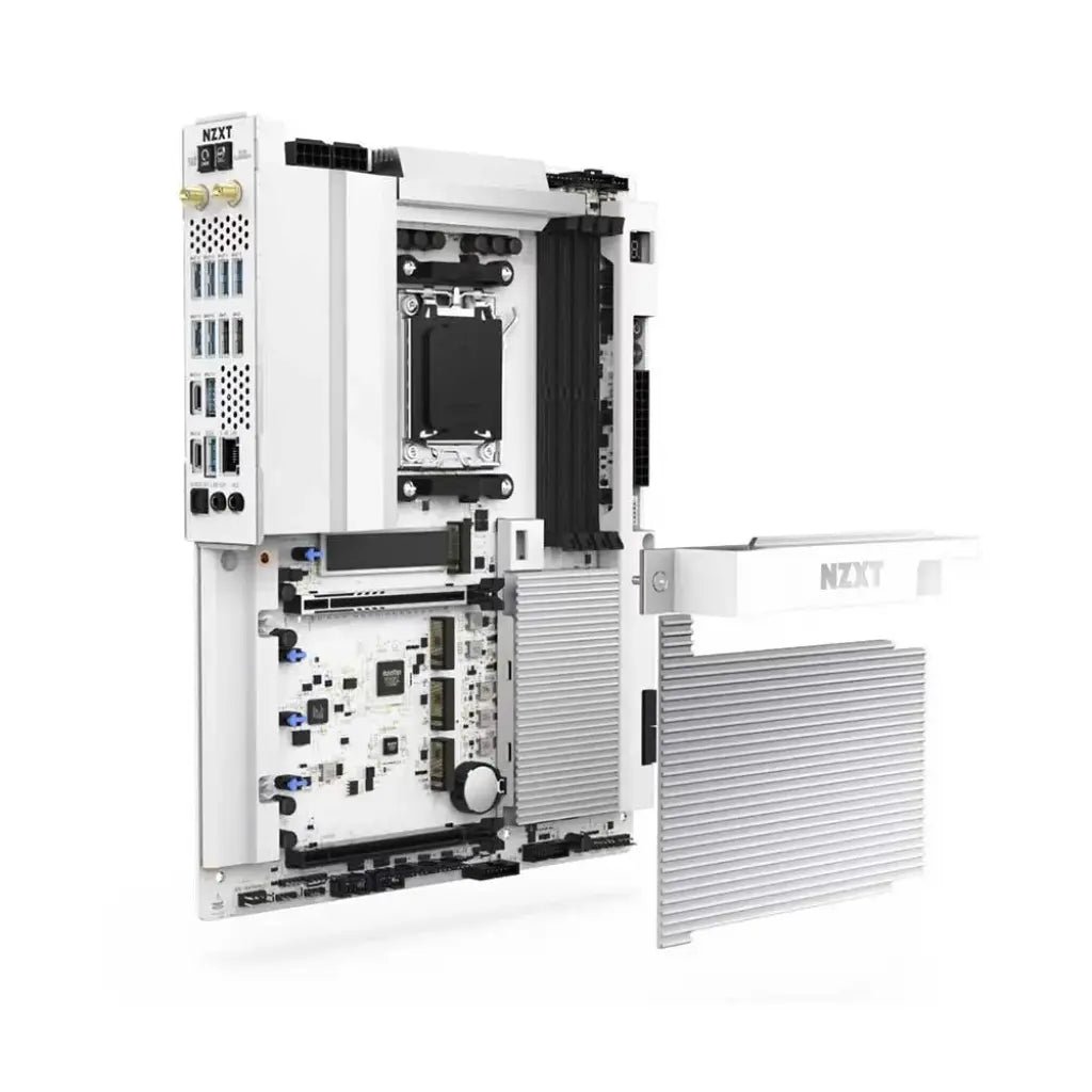 NZXT N9 X870E AM5 ATX Motherboard with DDR5 Support and Wi-Fi 7 - White