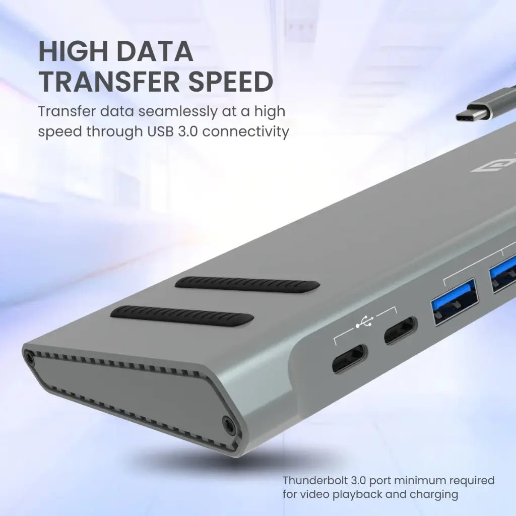 Portronics Mport 13C (POR 1763) 13-in-1 USB-C Docking Station with 4K HDMI Output and Multi-Port Connectivity