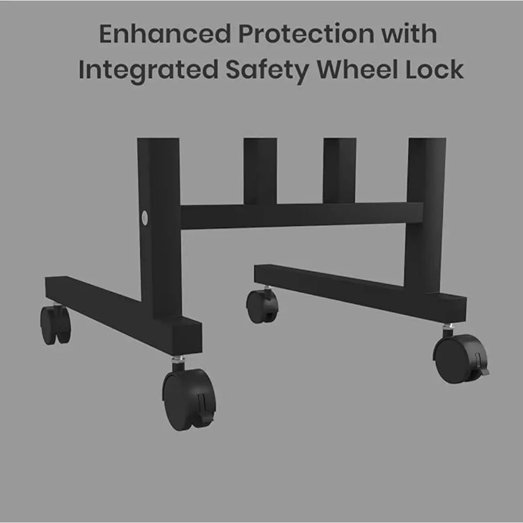Portronics My Buddy D POR 1376 Ergonomic Adjustable Portable Laptop Desk with Rolling Wheels