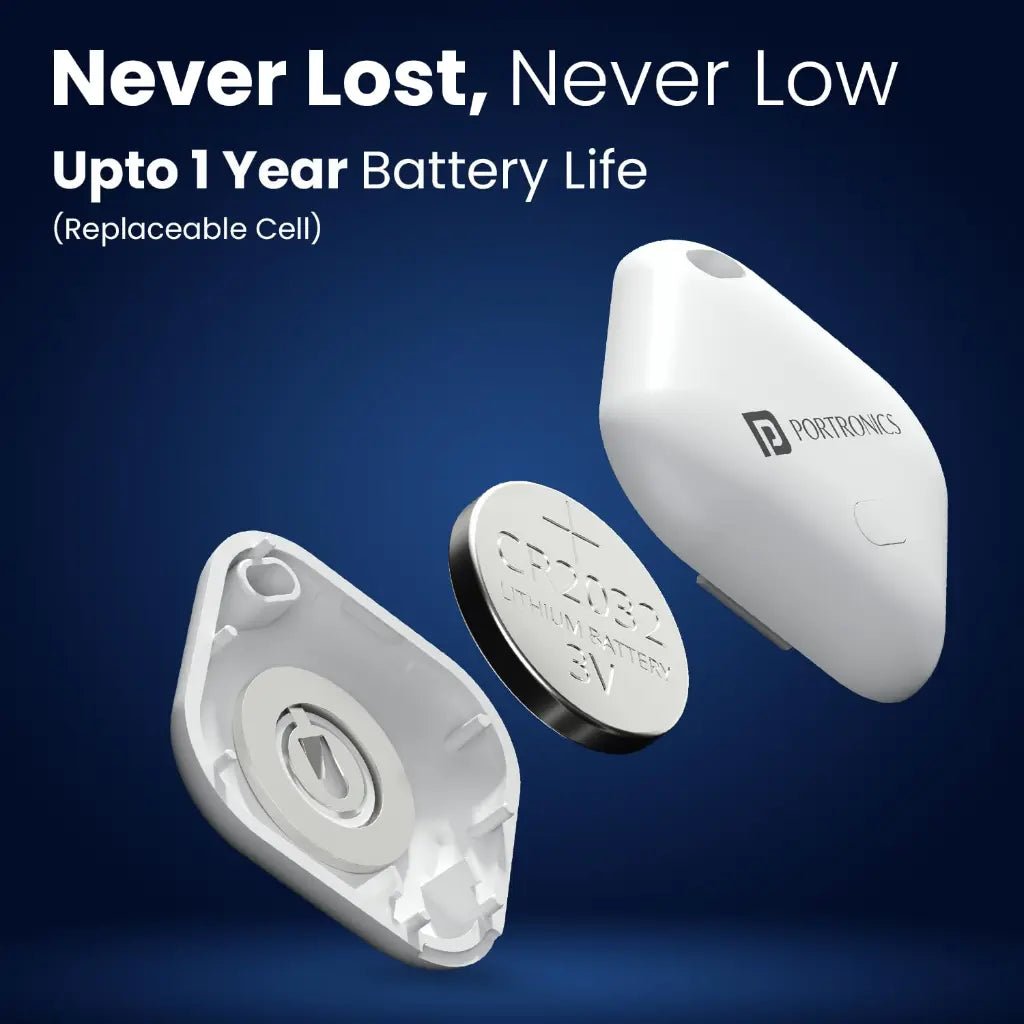 Portronics World Tag POR 2804 Smart Bluetooth Item Finder with 20m Buzzer Range and Anti-Lost Tracking
