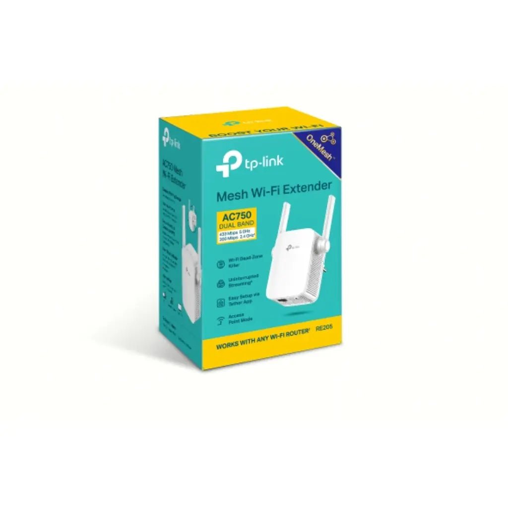 TP-Link RE205 V4 AC750 Dual-Band Wi-Fi Range Extender and Access Point