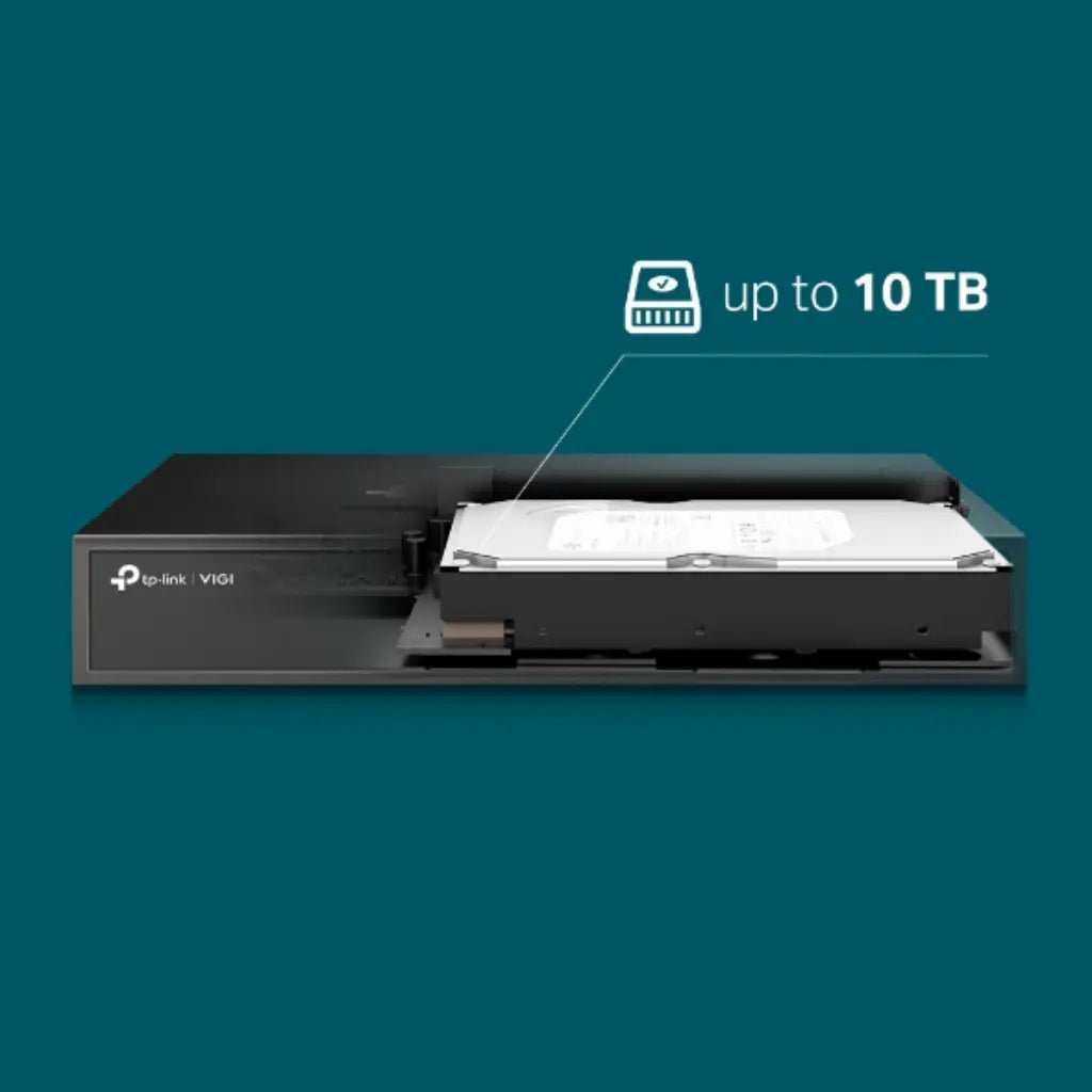 TP-Link VIGI NVR1008H 8-Channel Network Video Recorder with 24/7 Continuous Surveillance Recording