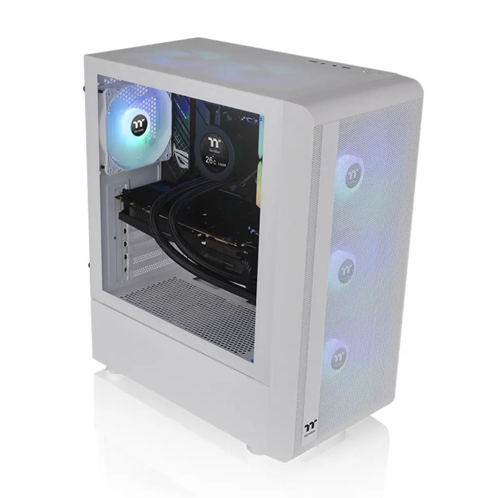 Thermaltake S200 TG ARGB Snow Edition ATX Mid-Tower PC Case with Tempered Glass Side Panel