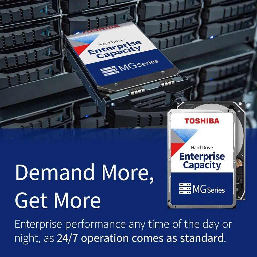 Toshiba MG11ACA22TE 22TB 3.5-Inch Enterprise SATA 6Gb/s 7200RPM CMR Hard Drive for NAS and Data Center