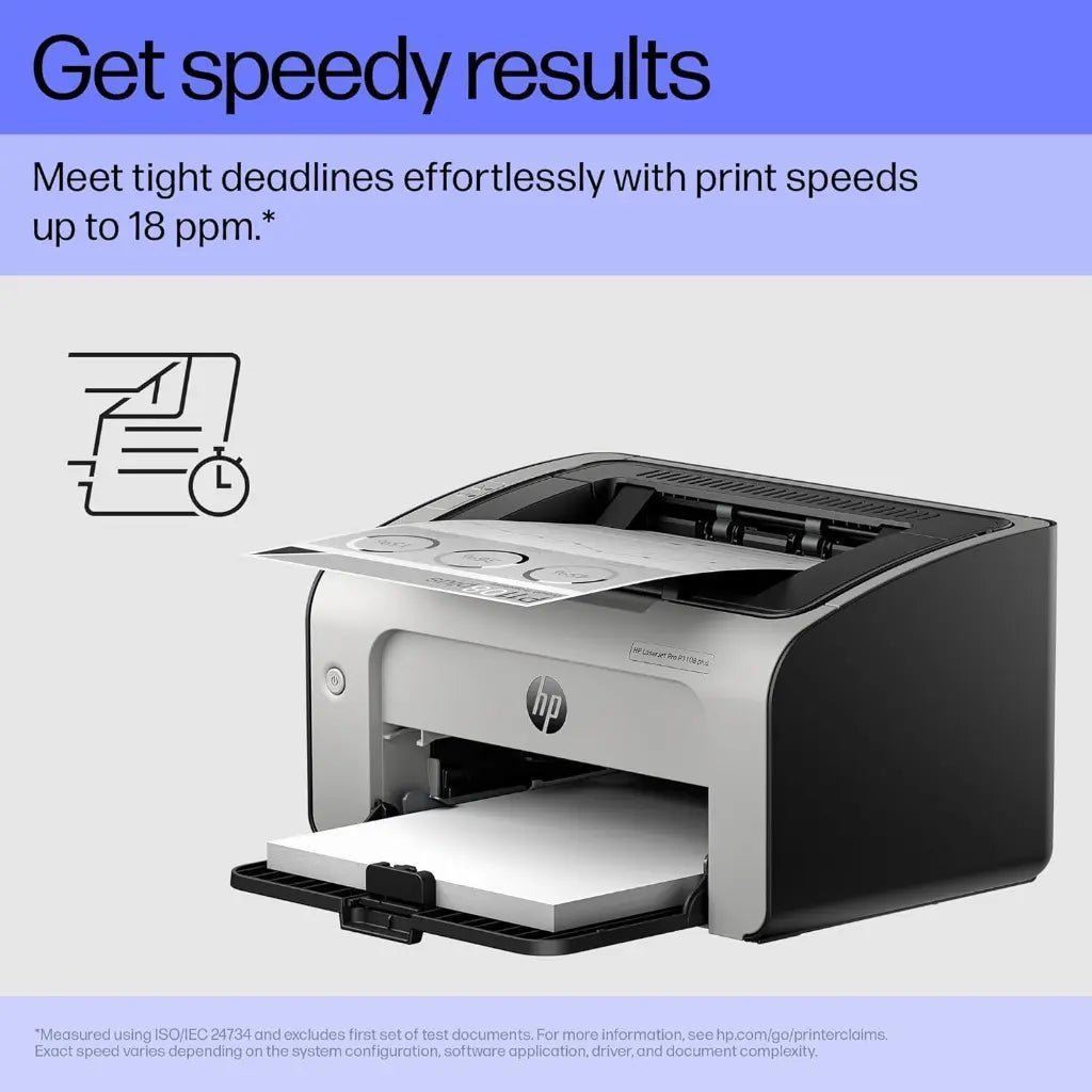 HP LaserJet Pro P1108 Plus Monochrome Laser Printer - 19 PPM Single Function