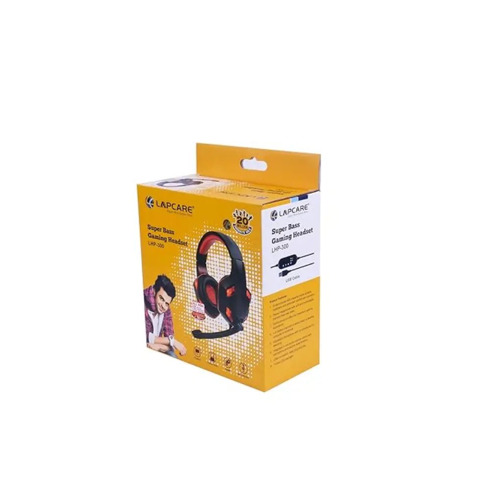 Lapcare LKAMML7415 Wired Over-Ear Headset with Adjustable Microphone and 3.5mm Audio Jack