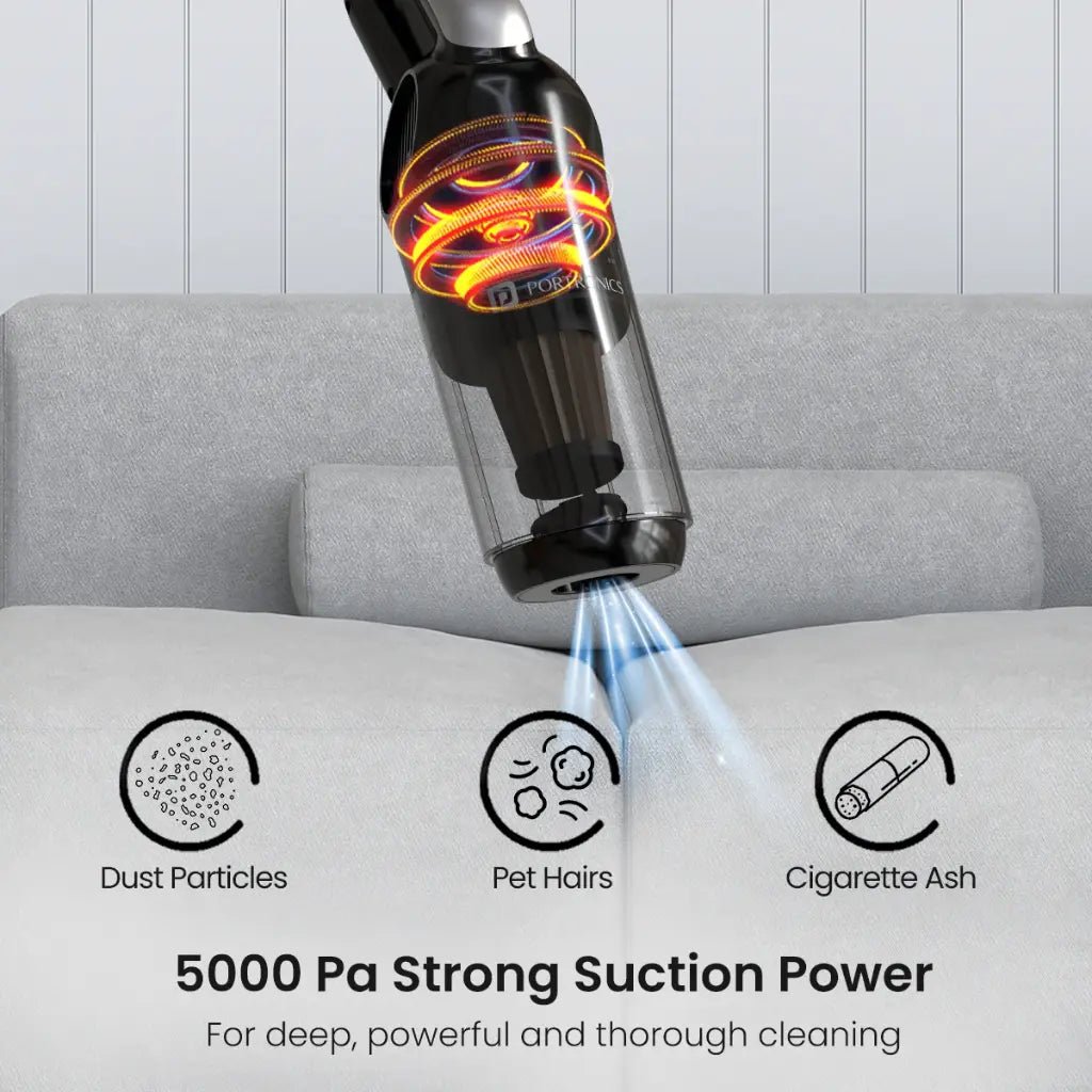 Portronics Mopcop 3 (POR 2837) Portable Rechargeable Handheld Vacuum Cleaner for Home and Car