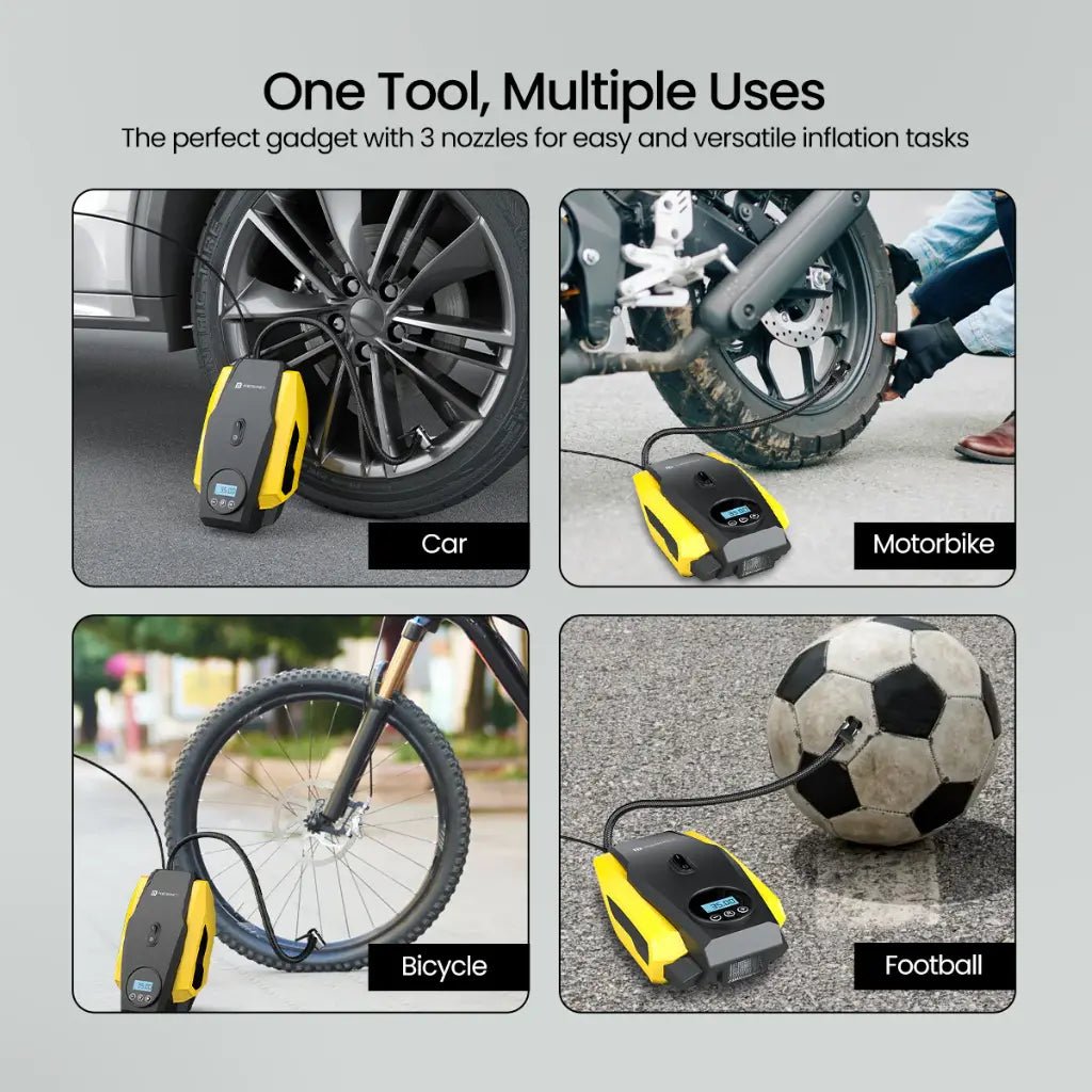 Portronics Vayu Lite POR 2006 Portable 150 PSI Digital Tyre Inflator with Auto Shut Off Feature