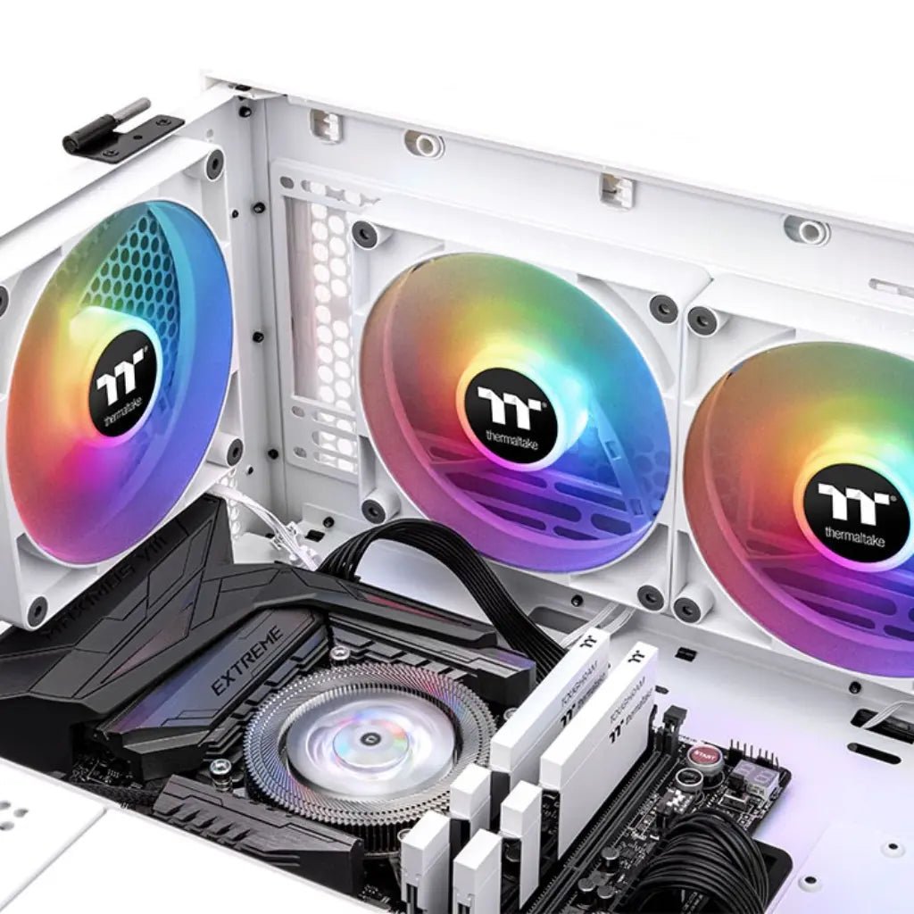 Thermaltake CT120 ARGB Sync 120mm PWM High-Performance CPU Cooling Fan - White (2-Pack)