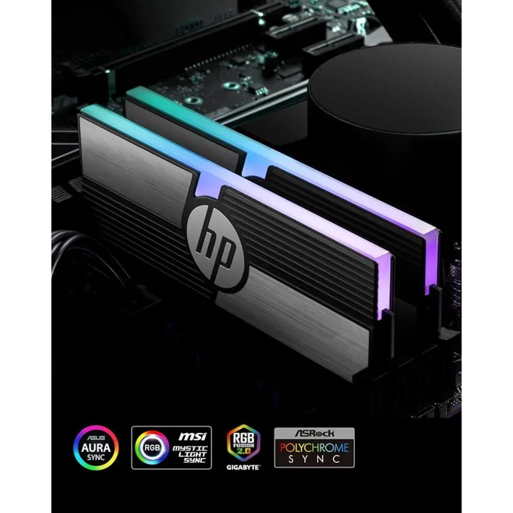 HP V10 16GB (2 x 8GB) RGB DDR4 3200MHz CL14 High-Performance Gaming Desktop Memory Kit