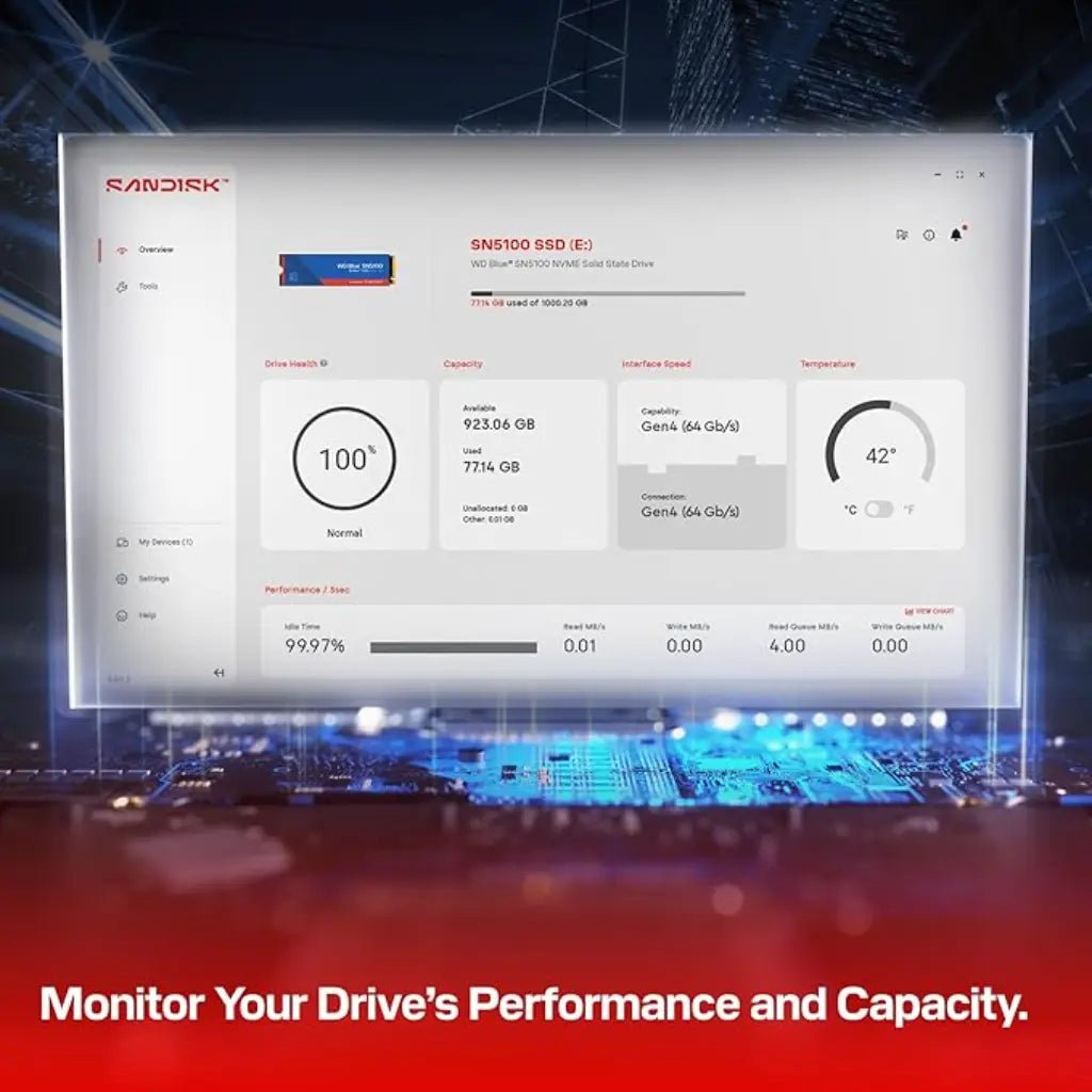 WD Blue SN5100 2TB NVMe M.2 2280 PCIe Gen4 Internal Solid State Drive