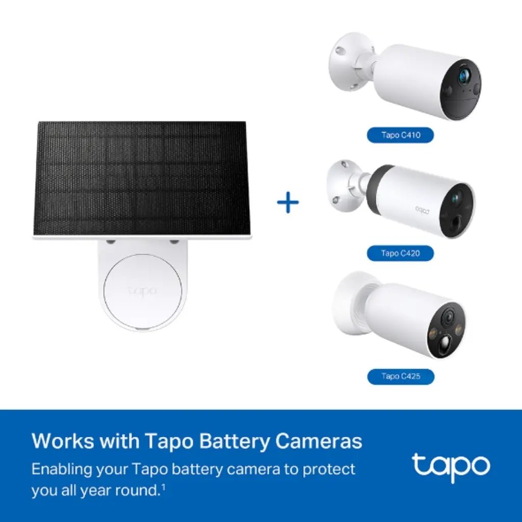 TP-Link Tapo A201 2.5W Solar Panel for Battery-Powered Security Cameras with 4M Charging Cable