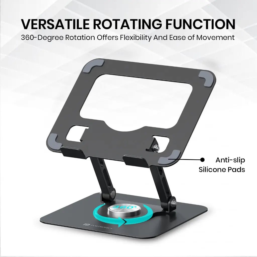 Portronics My Buddy A1 360-Degree Rotating Metal Stand for Tablets and Smartphones