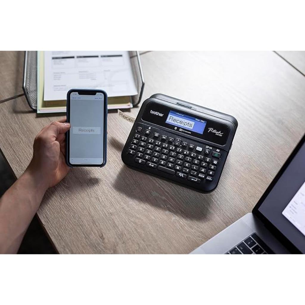 Brother PT-D610BT Professional Bluetooth and USB Label Printer with Auto Cutter and Full-Color LCD Display