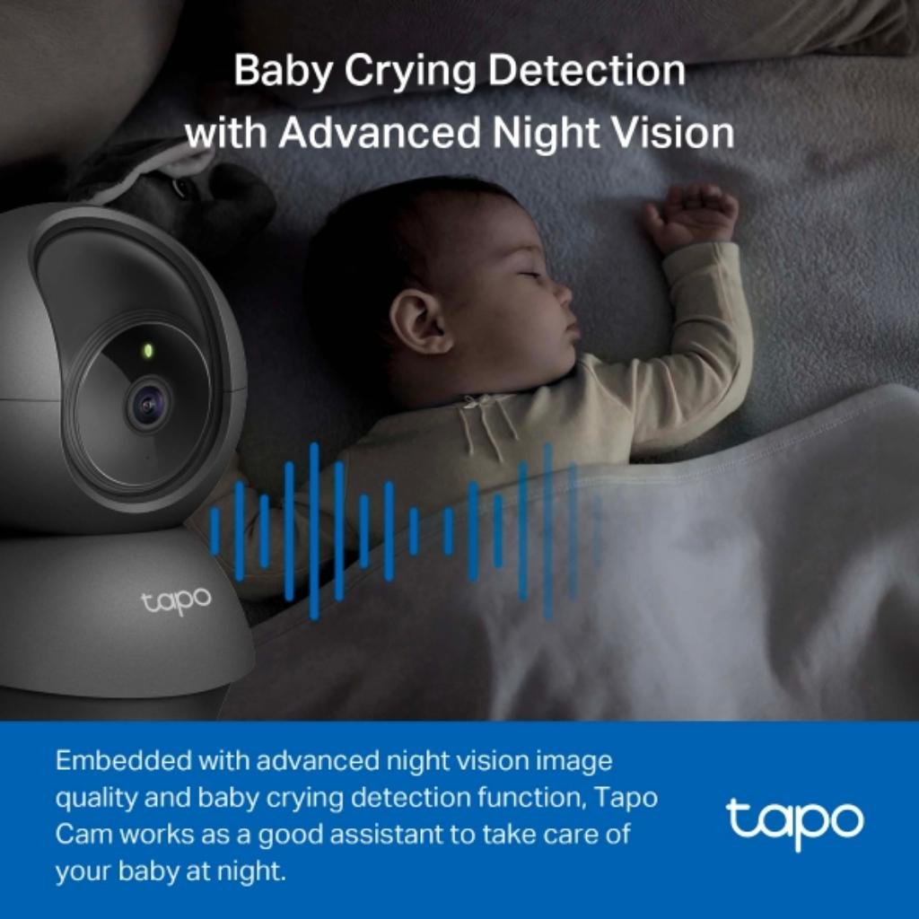 TP-Link Tapo C201 1080p Full HD Pan/Tilt Wi-Fi Indoor Security Camera with Night Vision and Two-Way Audio