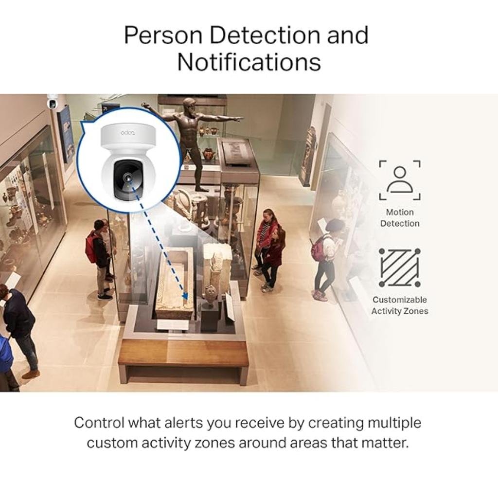 TP-Link Tapo C212 Pan/Tilt 2K 3MP Indoor Wi-Fi Security Camera with Motion Tracking and Night Vision