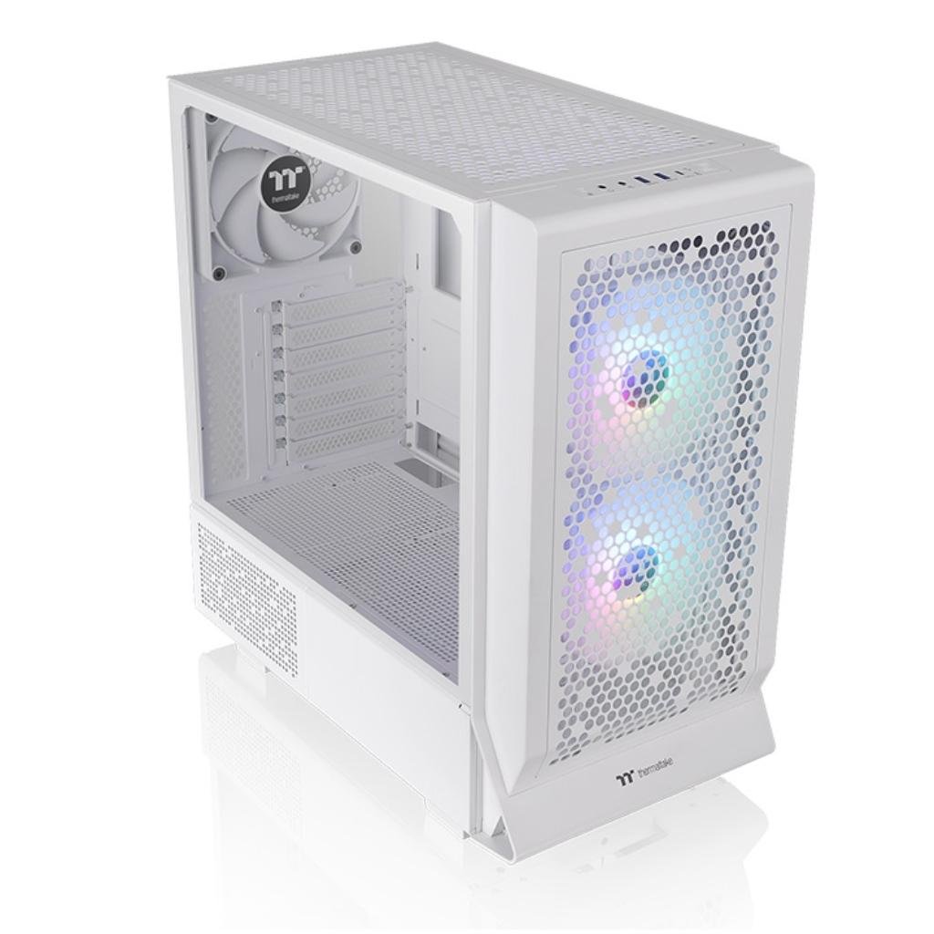 Thermaltake Ceres 330 TG ARGB Snow ATX Mid Tower Tempered Glass PC Case with Pre-Installed Fans