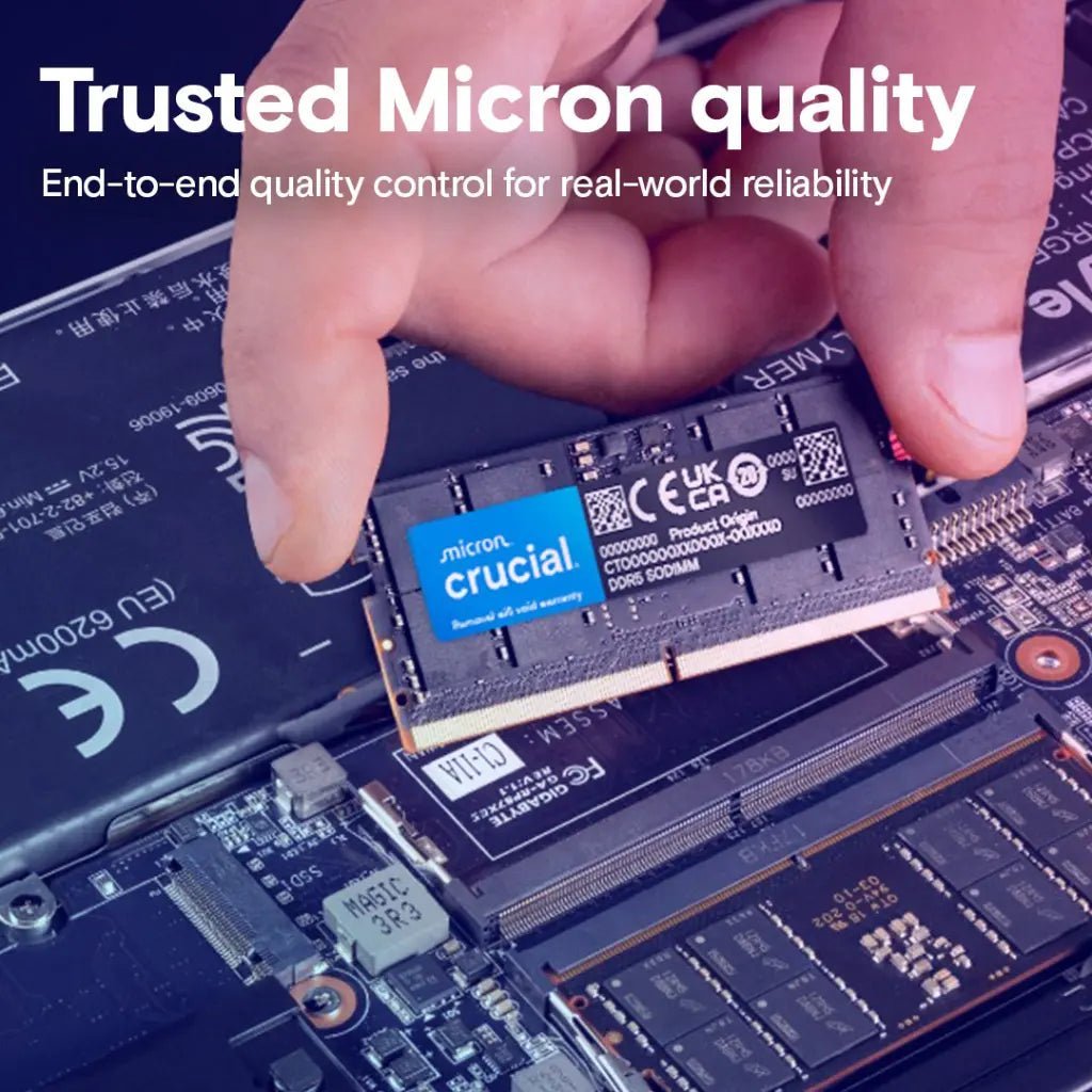 Crucial 32GB (2x16GB) DDR5 5600MHz CL46 SODIMM Laptop Memory Kit