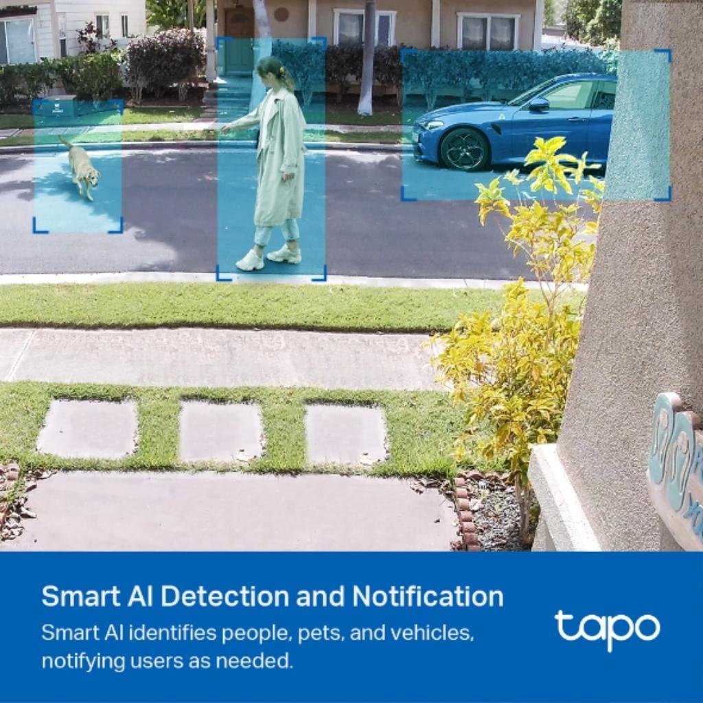 TP-Link Tapo C420-S1 Smart 2K QHD Wire-Free Wi-Fi Security Camera with IP65 Weatherproofing and Color Night Vision