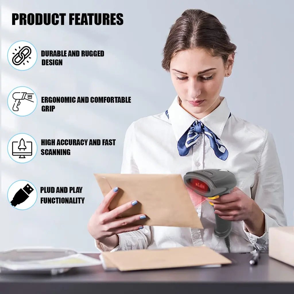 Newland HR2081-S0 Handheld 2D CMOS USB Barcode Scanner - IP42 Rated High-Performance