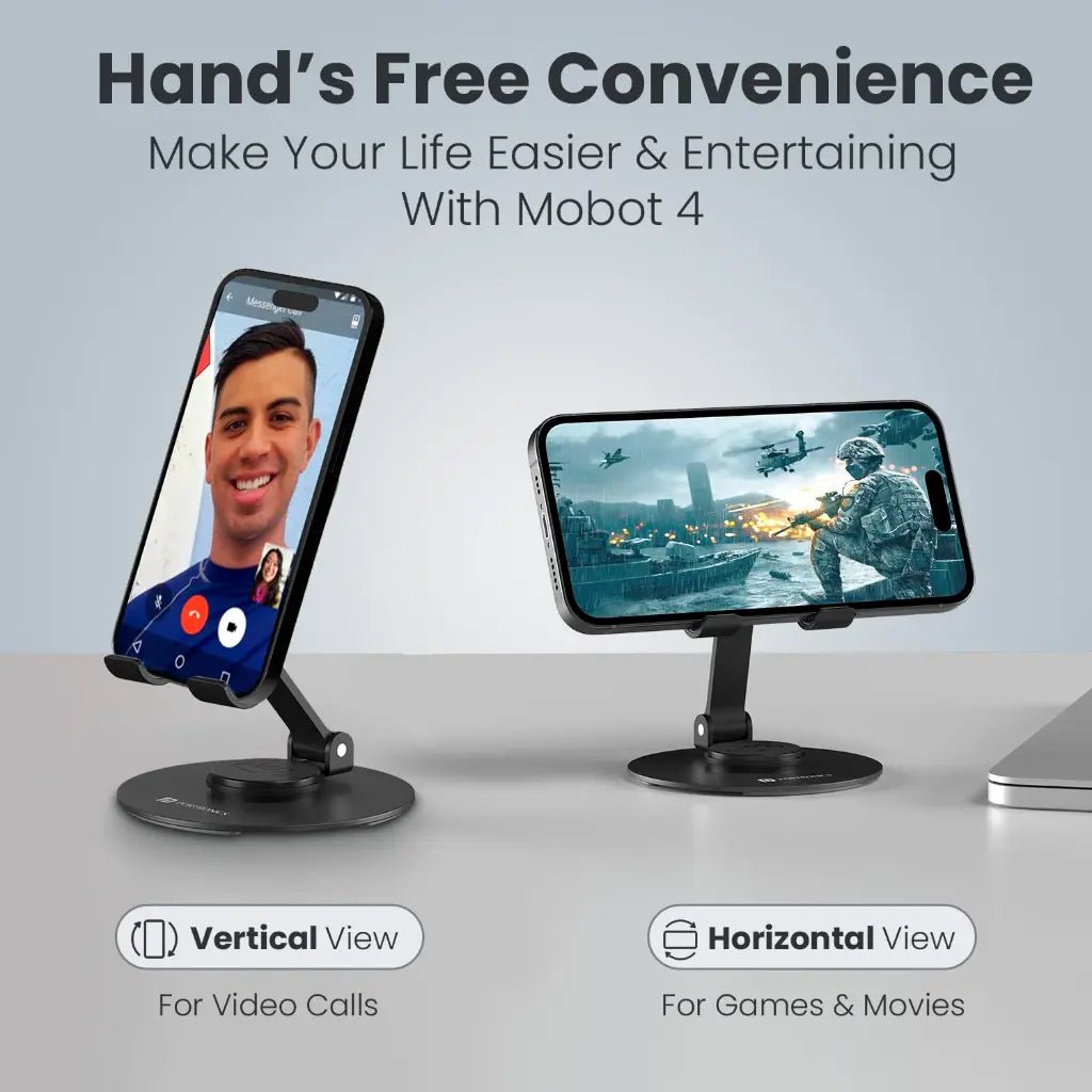 Portronics Mobot 4 POR 2637 Universal 360-Degree Rotatable Desktop Mobile Phone Holder Stand