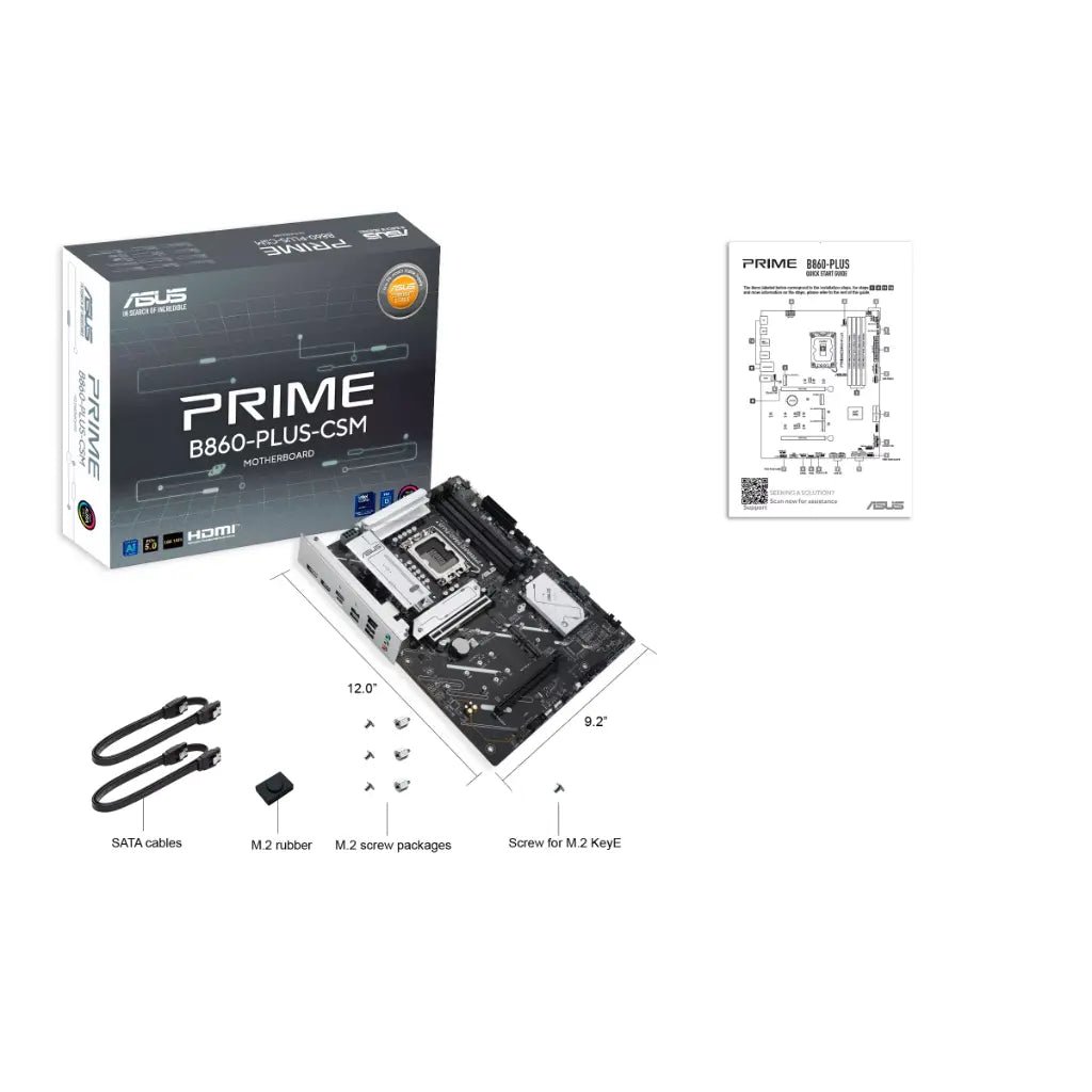 ASUS PRIME B860-PLUS-CSM Intel B860 LGA1851 DDR5 ATX Motherboard with Corporate Stable Model
