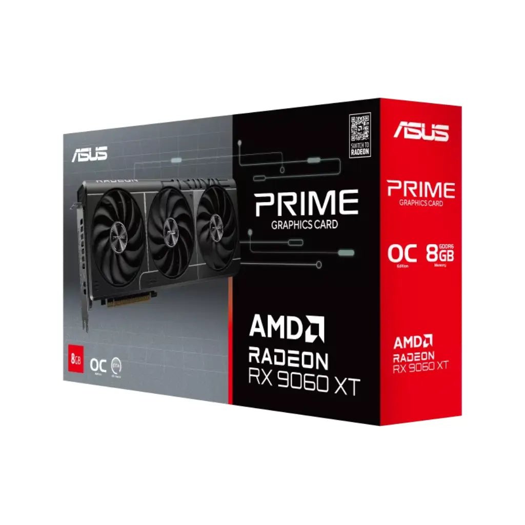 ASUS Prime AMD Radeon RX 9060 XT OC Edition 8GB GDDR6 PCIe 5.0 Gaming Graphics Card