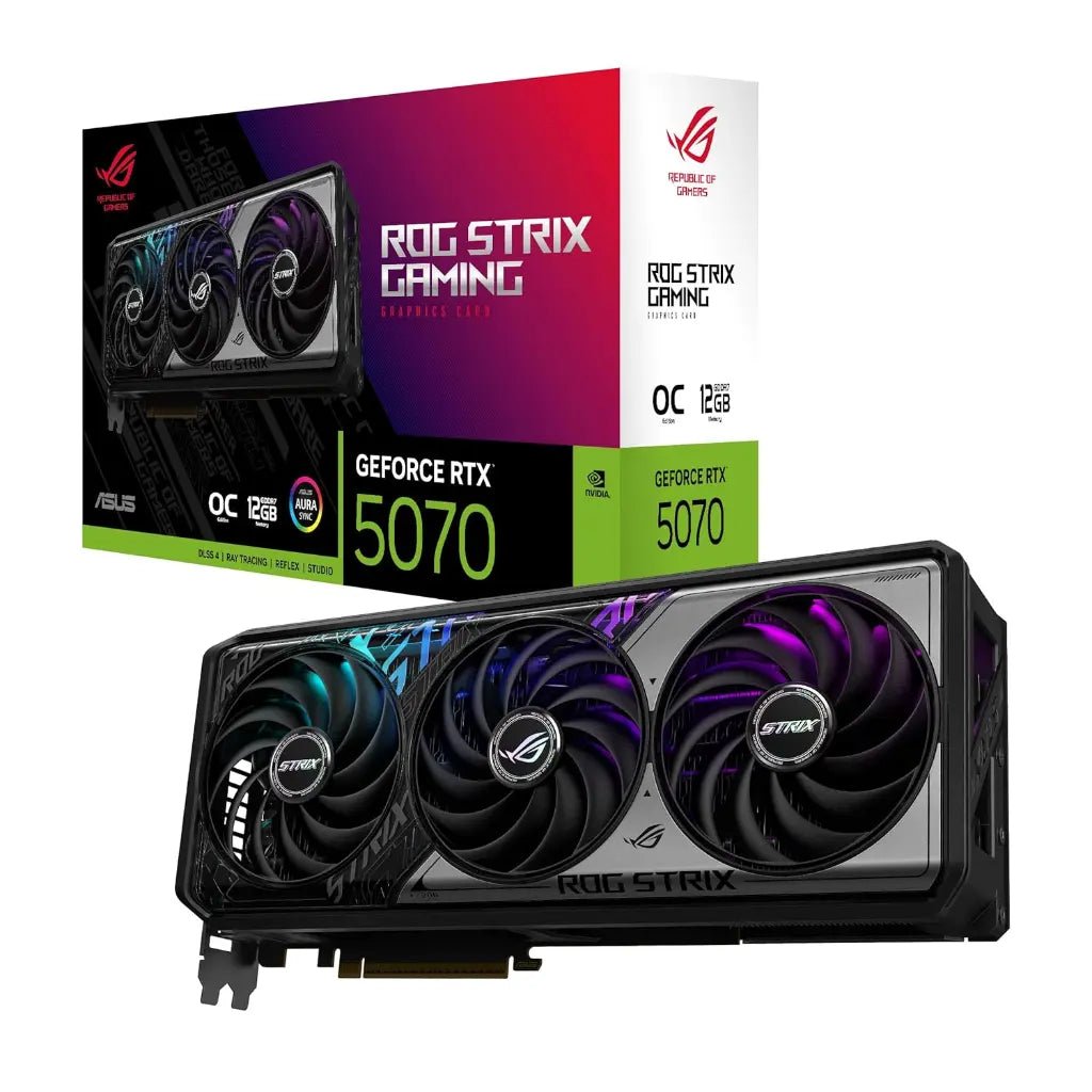 ASUS ROG Strix NVIDIA GeForce RTX 5070 Overclocked Edition 12GB GDDR7 High-Performance Gaming Graphics Card