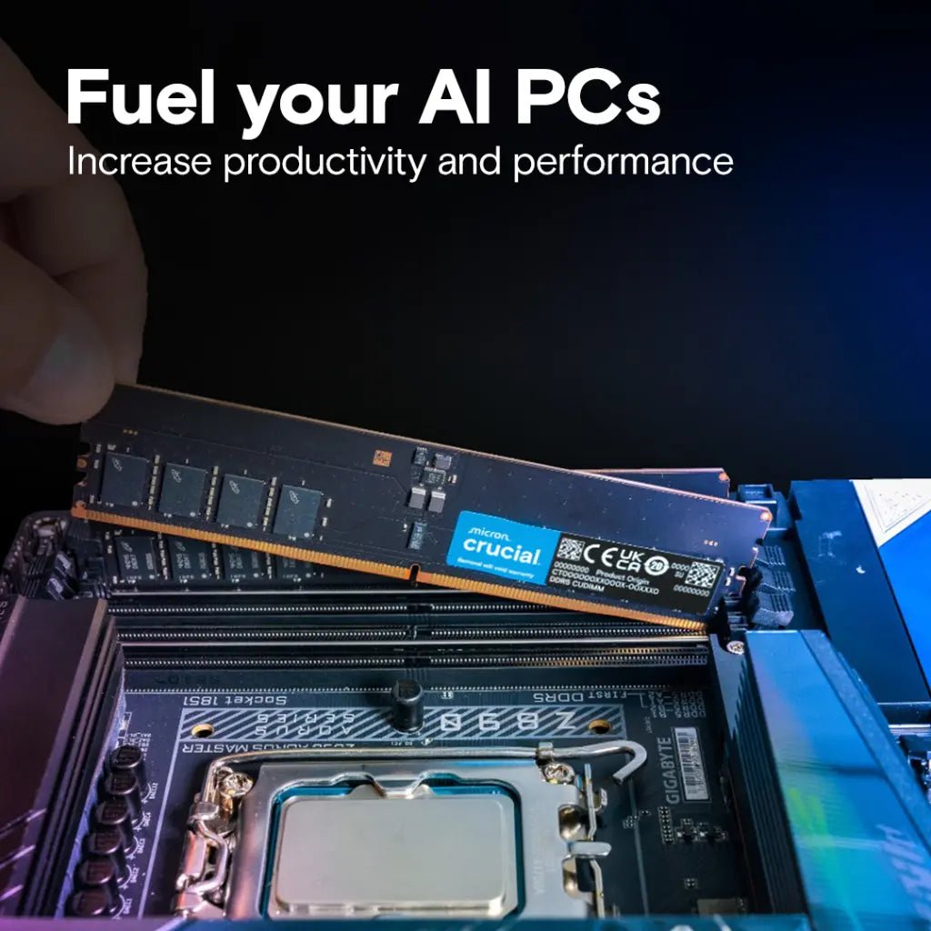 Crucial 128GB (2x64GB) DDR5 6400MHz CL52 CUDIMM Desktop Memory Kit