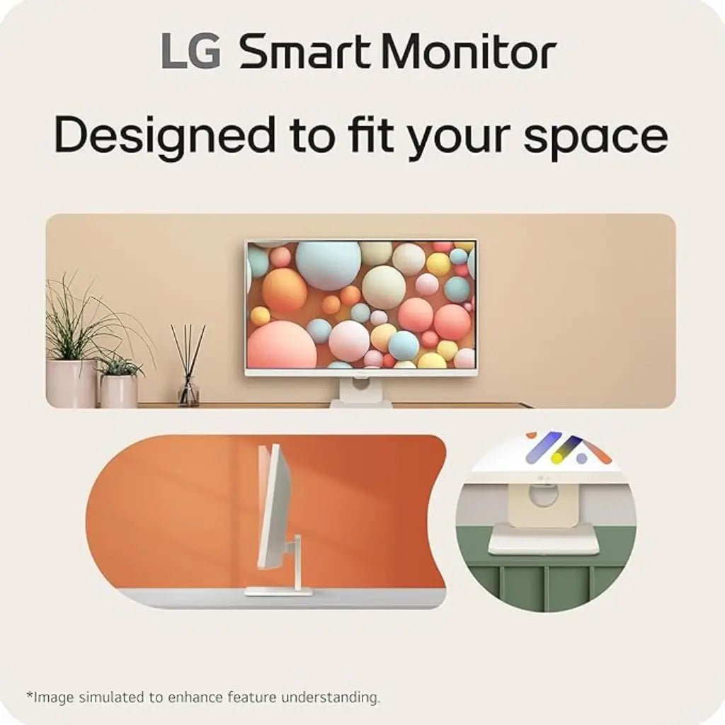 LG 25SR50F-W 24.5" Full HD IPS MyView Smart Monitor with webOS and Built-in Speakers