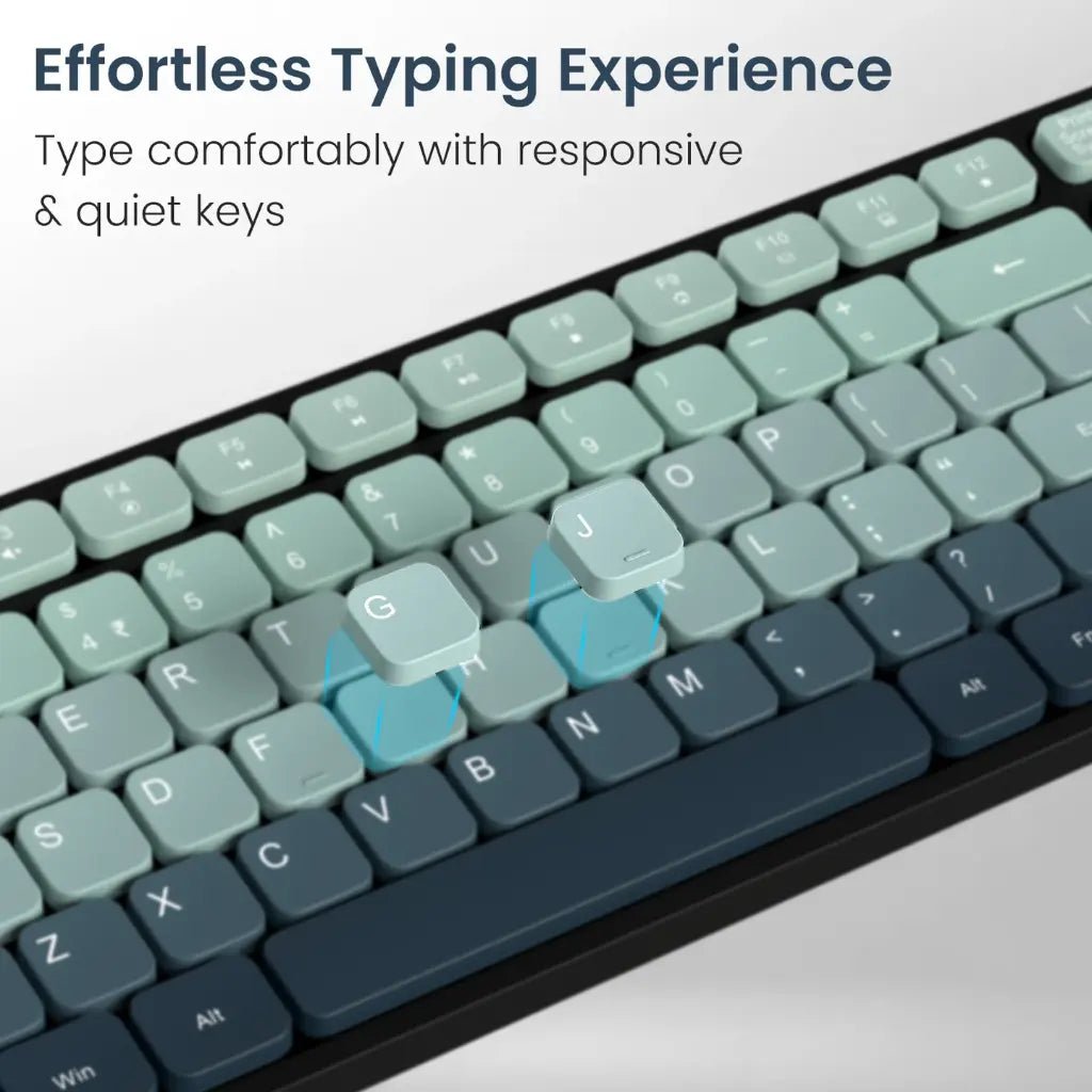 Portronics Key11 Wireless Keyboard and Mouse Combo - Ergonomic Grey Design