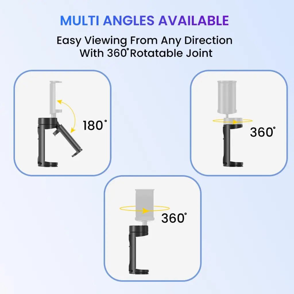Portronics Mobot Clip POR 2269 Universal Mobile Phone Holder with 360-Degree Adjustable Angles